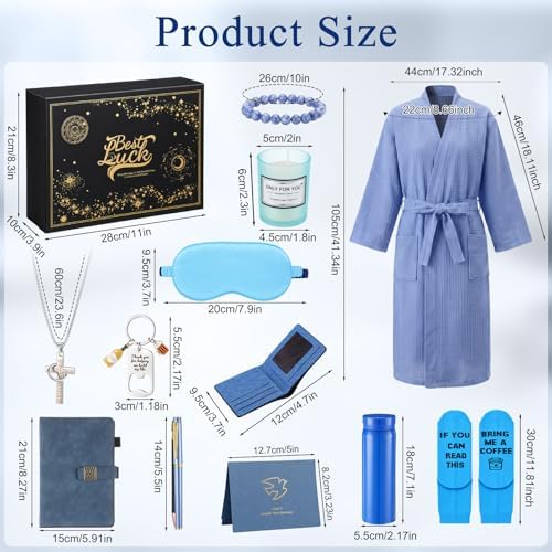 13 Pcs Birthday Gifts Baskets for Men Gifts Set for Christmas, Blue - Image 2