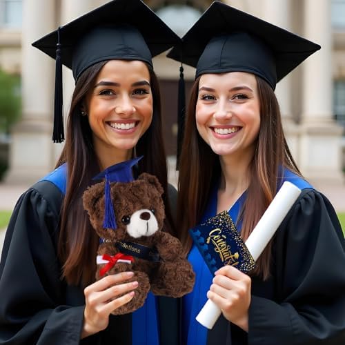 Bear with Graduation Cap Toys Class of 2026 Plush Stuffed Teddy Bear Animal Dog Cap and Gown with Greeting Card and Bag for Graduation Day Gift(Royal Blue B) - Image 5
