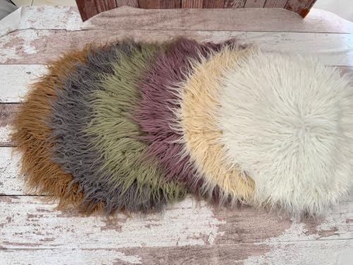 Newborn Photography Blanket Props Baby Photoshoots Layer Photo Posing Rug (Brown) - Image 7