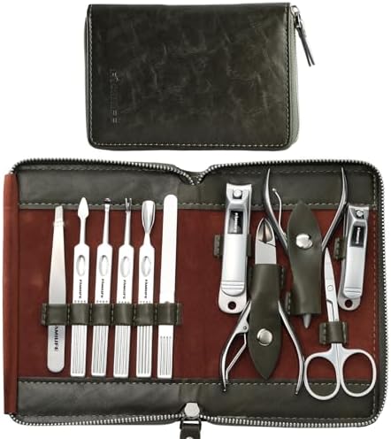 FAMILIFE Stainless Steel Manicure Set 11-in-1 Professional Nail Clipper Kit by FAMILIFE