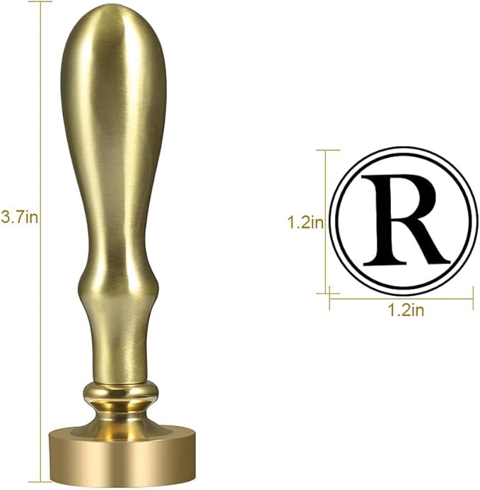 Ice Cube Stamp for Cocktails Ice Stamp Brass Head with Handle, Ice Branding Stamp for Ice Cubes Cocktail Whiskey Drinks Party Wedding Making DIY Crafting (Letter R)
