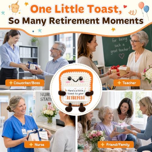 OASSIE Retirement Gift for Woman Men - Handmade Positive Crochet Toast - Image 6