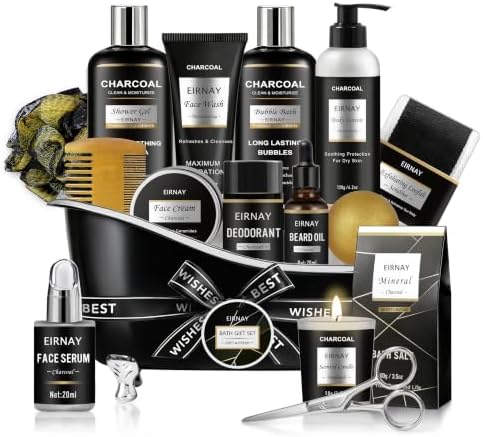 Spa Gifts for Men, Charcoal Bath and Beard Grooming Kit by Unknown
