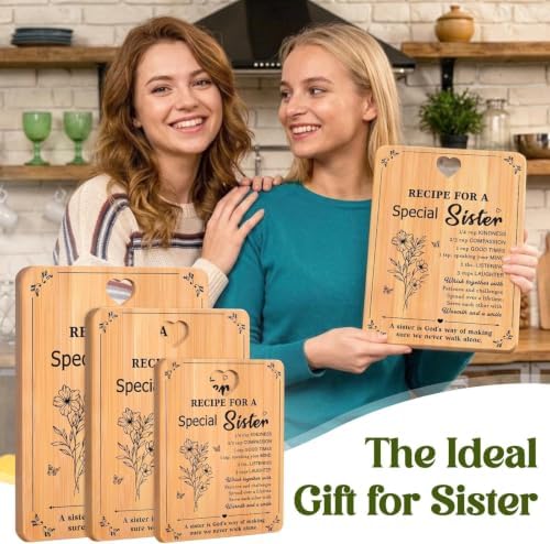 Sister Birthday Gifts - "Recipe for a Special Sister" 3PCS Cutting Board - Image 2