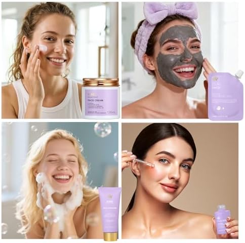 Gifts for Women, 32 Pcs Lavender Spa Gifts Basket, Hydrating Face Skin Care - Image 7
