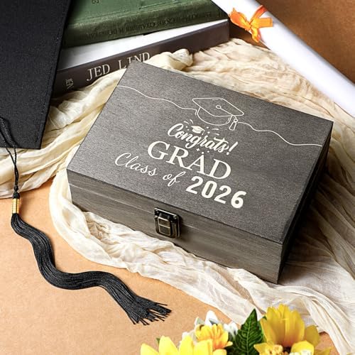 Graduation Memory Keepsake Box with Photo Custom 2026 Large Grad Card Box with Customized Picture Gift for Him Her for Graduate Grad High School Party(Black,Classic) - Image 4