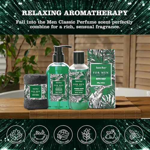 15Pc Man Perfume Beard Grooming Spa Set For Men, Facial Skin Care Set - Image 4