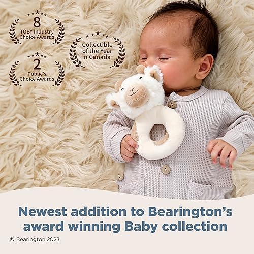 Bearington Collection Lil' Lofty 5.5 in Giraffe Baby Rattle - Baby Wrist Rattles - Plush Rattles Gift for Newborn - Image 3