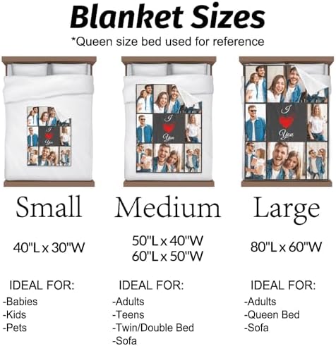 inkArts Custom Blankets with Photos, Personalized Photos Blanket Using My Own Photo, Customized Blankets with Picture, Personalized Gifts for Women Men Baby Child - Image 4