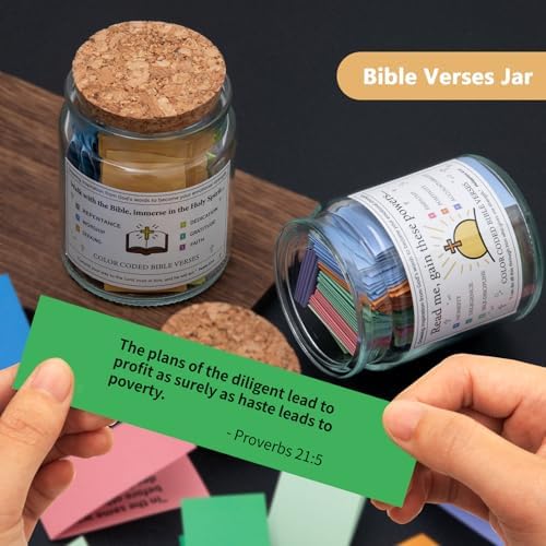 Bible Verses Jar,Prayer Cards Holy Hope Bible Jar,Christian Baptism Gifts - Image 6
