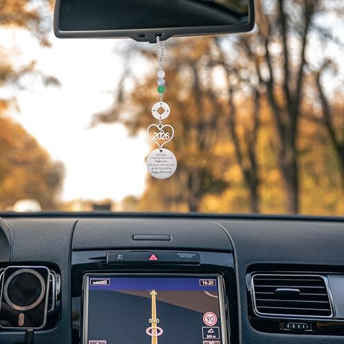 Retirement Gifts for Women Men Car Rear View Mirror Hanging Accessories Happy Retirement Gift for Woman 2026 Retired Gift for Coworker Friends Woman Man Car Ornament Keepsake - Image 4