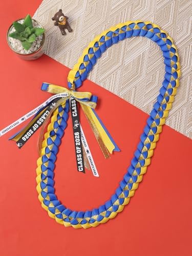 TFTAFAN Graduation Ribbon Lei Graduation Leis Necklace Class of 2026 Graduation Necklace Braided Necklace Graduation Gift Party Accessories for Women and Men - Image 5