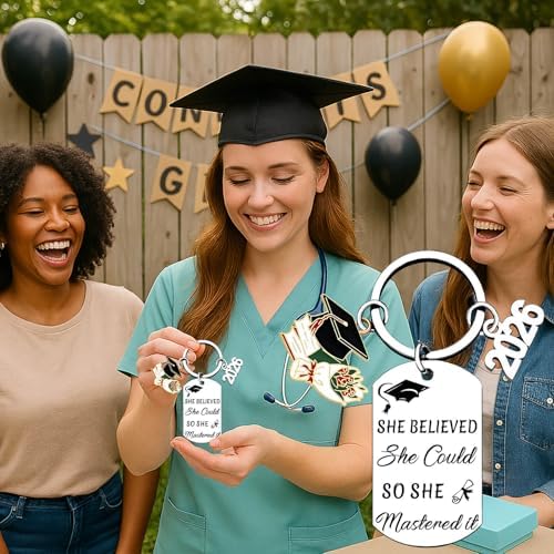 Class Of 2026 Graduation Gifts for Her Him Best Graduate Keychain Seniors Masters Nurses College Highschool Grad Presents - Image 5
