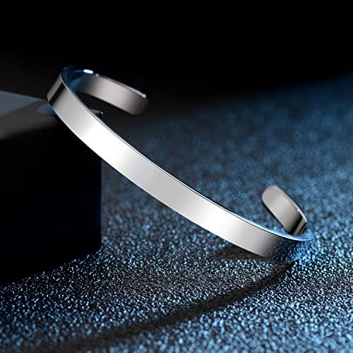 TONY & SANDY Inspirational Bracelets for Women Teen Girls Personalized Gifts for Daughter Granddaughter Mom Sister Friends Stainless Steel Engraved Cuff Birthday Easter Christmas - Image 5