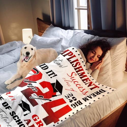 Customized Blankets Personalized Picture Collage Blanket College Graduation Gift 2024 Graduation Throw Blanket Graduation Gift Card Box Graduation Gift for Him, Lightweight 50x60inch - Image 6