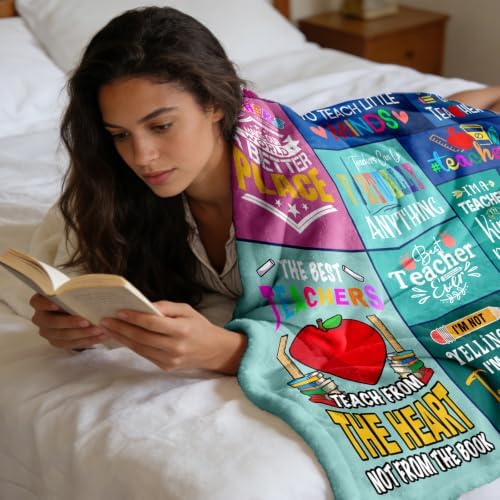 ACBEAT Teacher Appreciation Gifts, Gift for Teachers Throw Blanket 60"x50", Teacher Gifts for Women/Men, Best Teachers Gift Ideas for Teacher's Day Mentor Christmas Birthday Graduation Retirement - Image 2