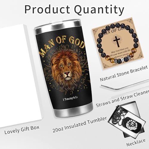 CRASHOT Christian Gifts for Men, Travel Tumbler Religious Gift Set - Image 3