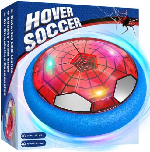 Ocditikl Hover Soccer Ball, Air Floating Soccer with LED Lights & Foam Bumper, Indoor Soccer Toys for Kids Ages 5-12, Ideal Easter Birthday for 4 5 6 7 8 9 10 11 12 Year Old Boys Girls by Ocditikl