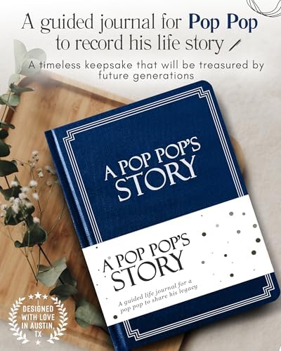 Pop Pop's Life Story Journal (Hardcover): A Meaningful Keepsake for Pop Pop to Share His Journey and Memories, Book with 250+ Prompt Questions, Sentimental Gifts for Father's Day, Birthday & Christmas - Image 3