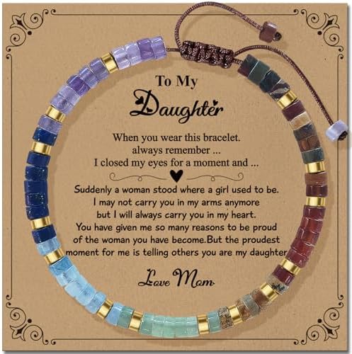 Inspirational Christmas Bracelet Gifts for Women: Healing Natural Stone Bracelet - Thinking of You Get Well Soon Birthday Gifts for Friend Sister Bestie BFF by ZOKCC