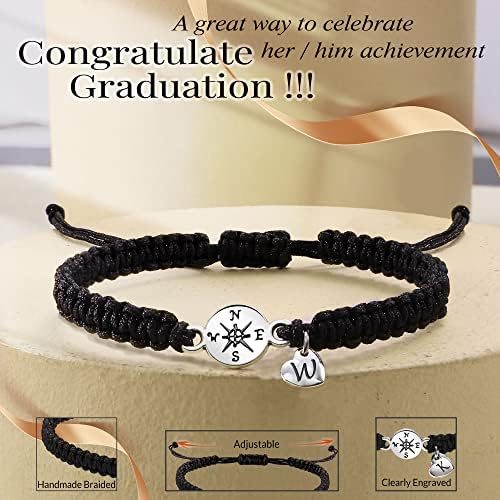 2026 Graduation Gifts, Graduation Gift for Her High School College Graduation Gifts for Teen Girls 5th 8th Grade Masters Degree Grads Initial Bracelets for Women Letter A-Z Charm Bracelet Daughter Niece Granddaughter Girlfriend Jewelry - Image 3