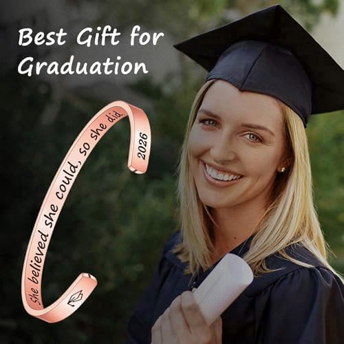 M MOOHAM Graduation Gift for Her Him 2026, Inspirational Graduation Bracelets Class of 2026 High School College Graduation Gift for Her with Graduation Box - Image 4