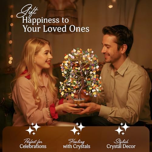 YATSKIA Mix Chakra Crystal Tree | Chakra Tree of Life | Spiritual Gifts | Crystals and Gemstones | Birthday Gifts for Women | Office Decor for Women | 10 Inch 300 Beads - Image 5