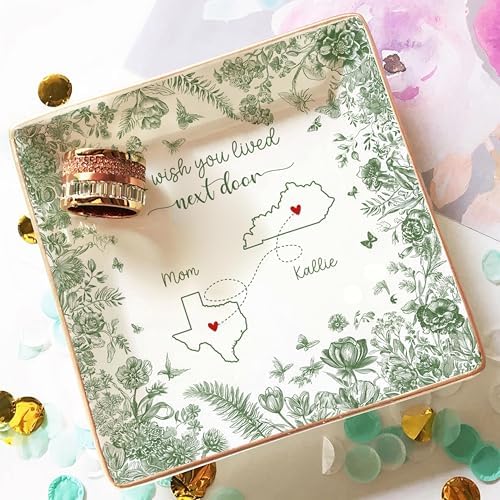 LOVELYPOD Personalized Best Friends Jewelry Tray, Custom Long Distance Friendship Gift, Gifts for Best Friend Long Distance, Sister Gift, BFF Gift - Image 4