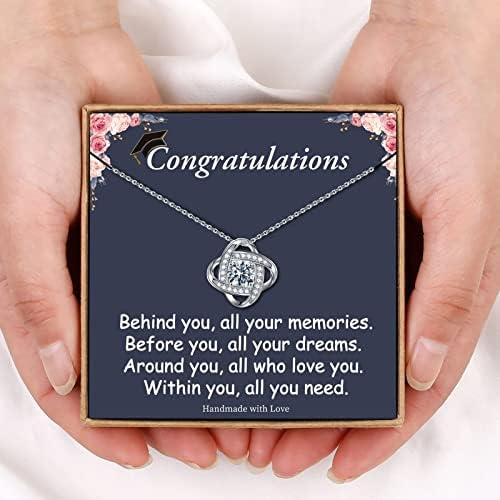 2026 Graduation Gifts for Her - Class of 2026 White Gold Plated Graduation Necklace, College School Graduation Necklace Gifts for Her Women - Image 5