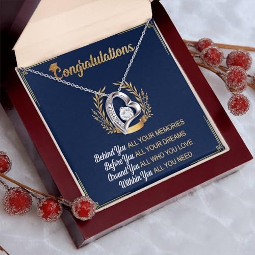 VIRAGIL 2023 Graduation Gifts for Her, Class of 2024 Love Knot Sterling Silver Pendant Necklace Senior College Graduation Jewelry Gifts for Girl Daughter - Image 4