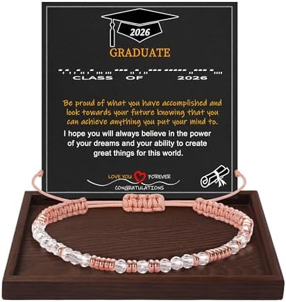 Morse Code Bracelets for Women Mothers Day Gifts 2026 Graduation Gifts Mom Birthday Gift Pink Braided Bracelets Teen Trendy Stuff Inspirational Best Friend Birthday Gifts for Daughter Girlfriend Christmas Stocking Stuffers Jewelry by BTYSUN