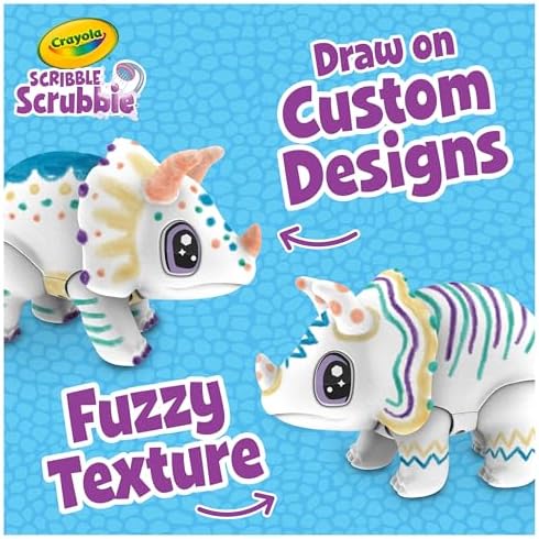 Crayola Jumbo (6 inch) Scribble Scrubbie Pets, Rory the Dino, Posable Kids Toy, Customizable Toy, Gift - Image 4