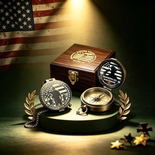 Compass - Luxury Unique Bible Verse/Graduation Gifts/Gifts for Veterans Day, College, High School, Cool Birthday Gift Idea for Son, Boys, Motivational Greeting Card Included - Image 5
