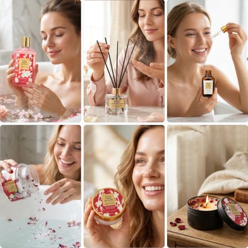 Spa Gifts for Mom - 30Pcs Luxurious Rose Spa Gift Baskets for Women - Image 4