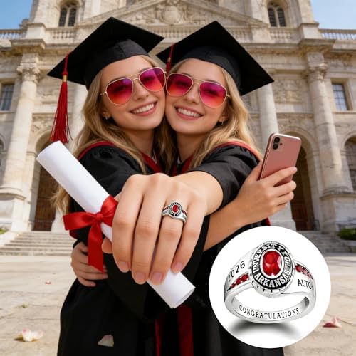 925 Sterling Silver 2026 Class Rings for women Men, Custom College High School Graduation Rings for Men 2026, Graduation Gifts for Her Him - Image 7