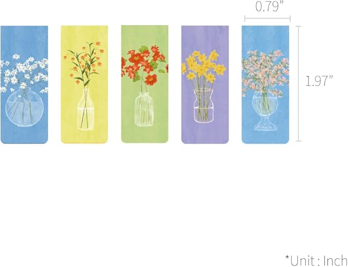 Magnetic Bookmarks Set - A (Olivia's Flowers Ver.1)