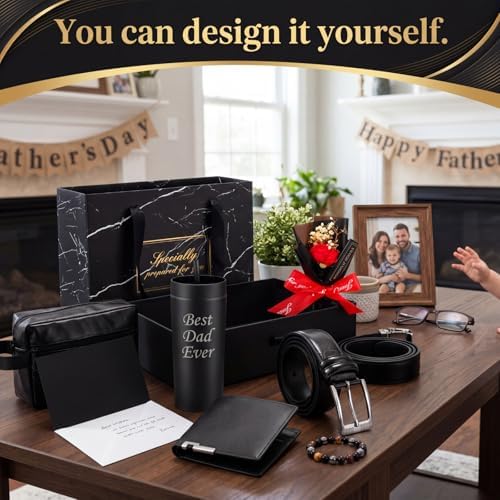 Tioncy 10 Pcs Mens Gift Set, 16oz Tumbler Wallet Belt Tie,General - Image 3