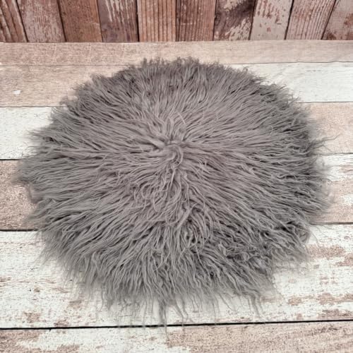 Newborn Photography Blanket Props Baby Photoshoots Layer Photo Posing Rug (Grey) - Image 2