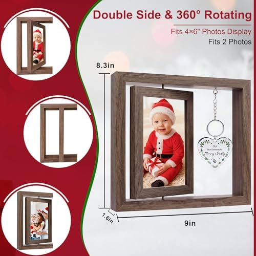 Our First Christmas as Mommy and Daddy Picture Frame, Gifts for New Mom and Dad, Baby First Christmas Picture Frame, 1st Xmas Gifts for New Parents Newborn Baby - Image 2