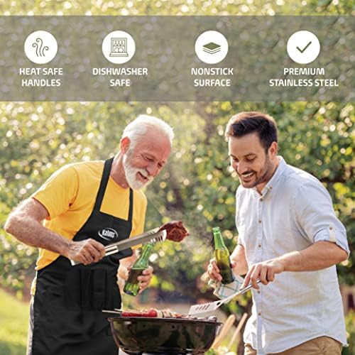 Kaluns Grilling Accessories, Gifts for Men Christmas Grilling Gifts for Dad, Heavy Duty Stainless Steel BBQ Grill Tools Set for Outdoor Grill with Aluminum Case and Apron, Birthday Gifts for Men Dad - Image 4