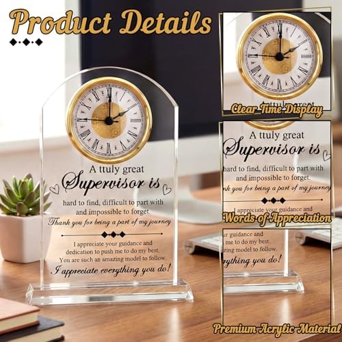 Landical Supervisor Clock Gifts Acrylic Best Supervisor Gifts for Women Men - Image 5