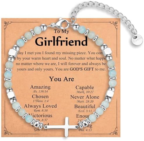Religious Cross Bracelet for Women Girls, Christian Gifts by IKIATY