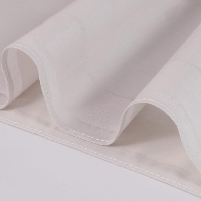 HOULIFE Men's Cotton Handkerchiefs, Solid Color 60S Soft Cotton Hankies for Men Women 6/12PCS 15.7"×15.7"