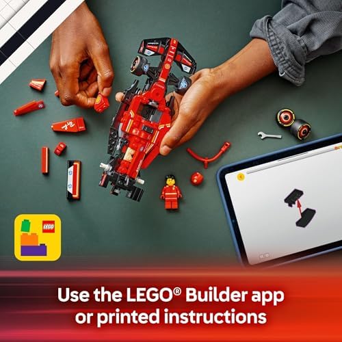 LEGO Speed Champions Ferrari SF-24 F1 Race Car Toys - Building Sets for Kids, Boys & Girls, Ages 10+ - Ferrari F1 Model Car Kits for Display or Play - Gift Ideas for Birthdays and Fans - 77242 - Image 6