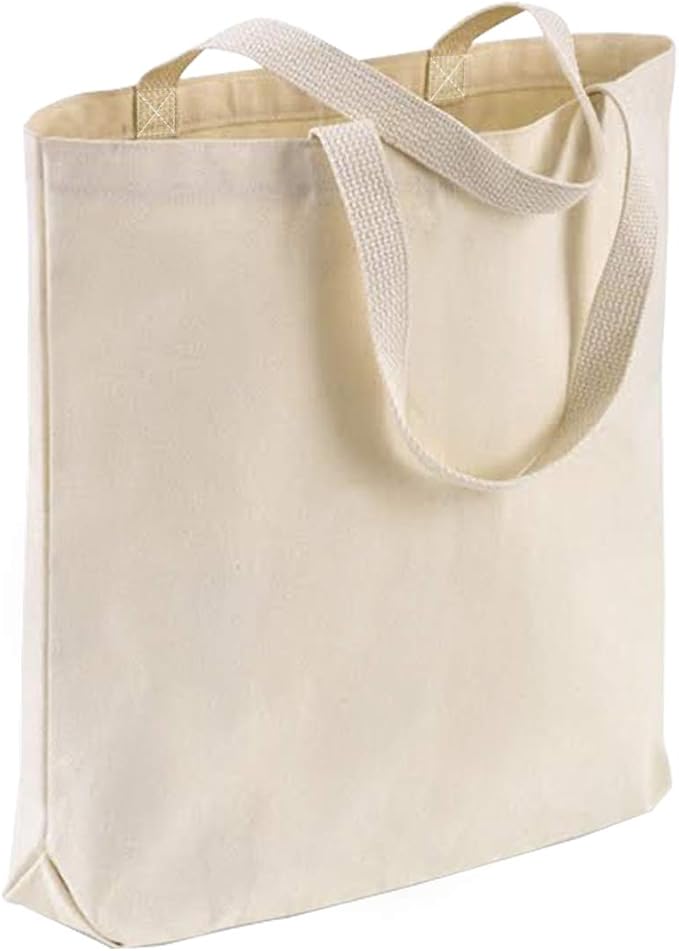 TBF Wholesale Canvas Tote Bags 15x16x3 with Bottom Gusset | Blank Totes for Printing, Painting & Embroidery