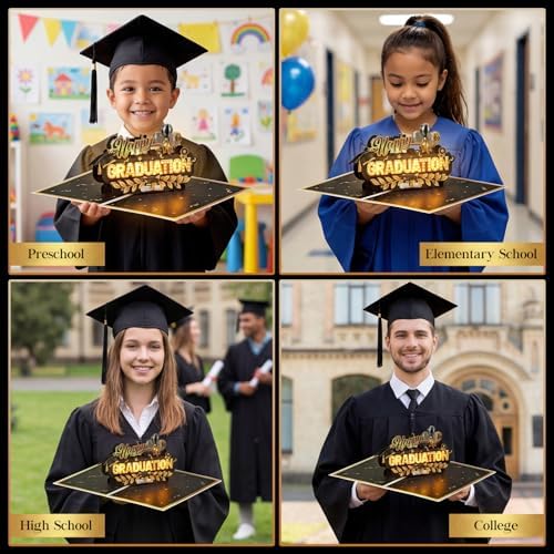 Yinqing Graduation Cards, 2026 Pop Up Congrats Grad with Lights & Music, Happy Graduation Gifts for High School College University Graduates for Son Daughter Grandson - Image 5