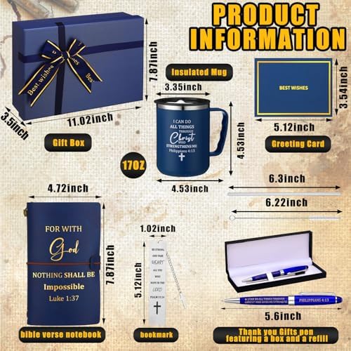 Shellwei 6 Pcs Christmas Christian Gifts,Blue - Image 2