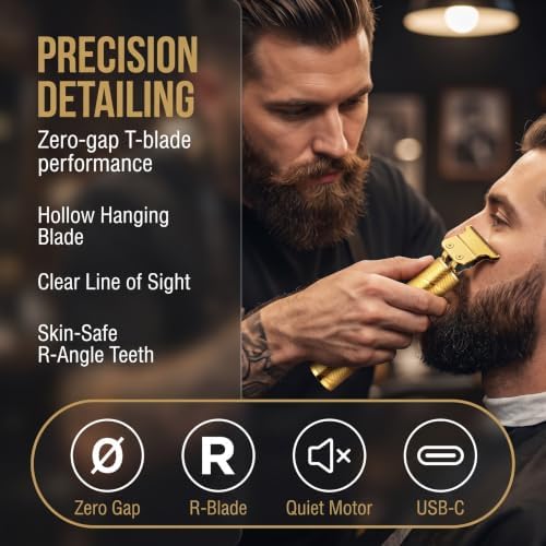Hair Clippers for Men, Hair Clipper Trimmer with LED Display, Cordless Hair Clipper Shaver Double Blade Head Beard Trimmer, Hair Cutting Set, Holiday Gift - Image 3