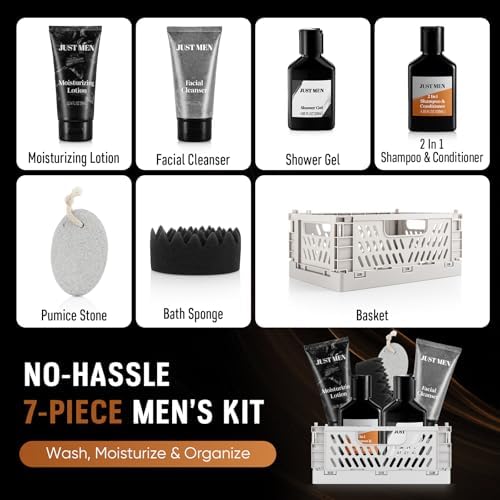 MS Dorya Gift Baskets for Men - 7 Pcs Mens Body Wash & Skin Care Kit - Image 2