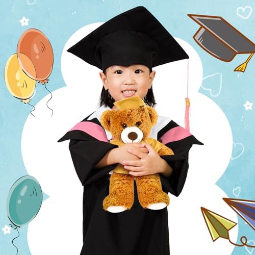 Foilswirl Graduation Bear 2026 with Gown Cap Tassel 9” Yellow Graduation Stuffed Animal Plush Bear Toy for Class of 2026 Prek Preschool Kindergarten High School College Graduate Gift - Image 4